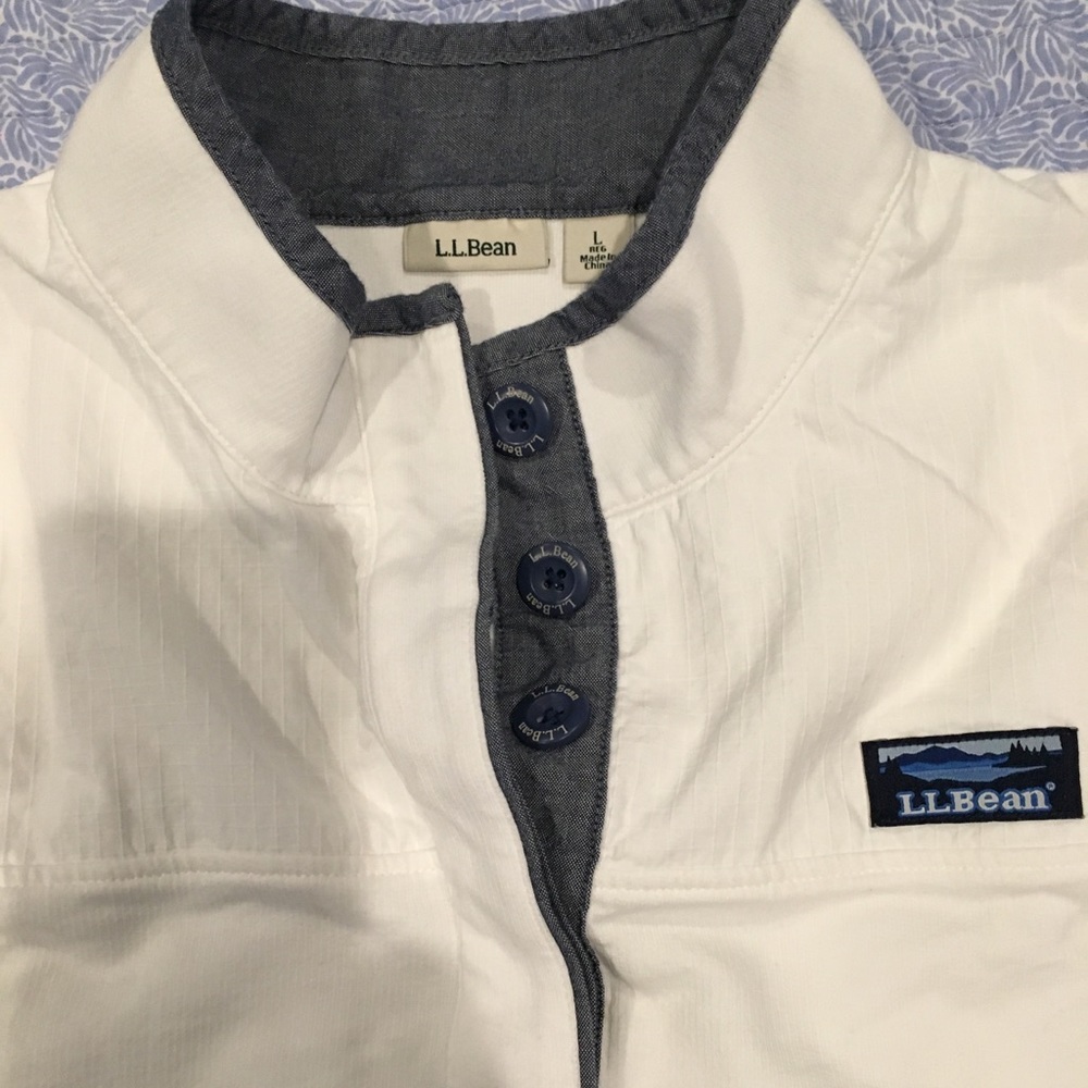 L L Bean ladies cotton rugby shirt